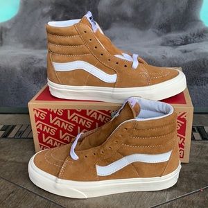 Vans | Shoes | Vans Sk8hi Pig Suede Brown Sugarsnow White Wmns | Poshmark
